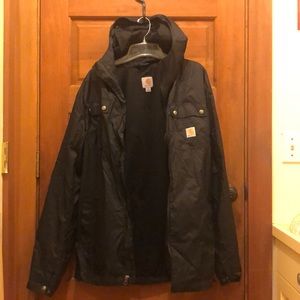 Carhartt black rain jacket L